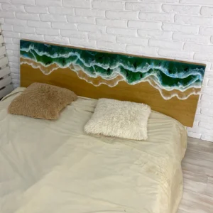 Ocean Wave Epoxy Resin Headboard